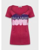 Camiseta delgada con estampado morado