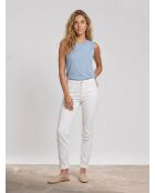 Jean Slim en Toile de coton Mina blanc