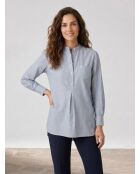 Camicia lunga a righe grigio medio