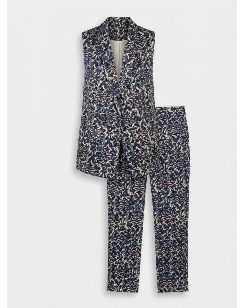 Giacca Lou con stampa blu/crema