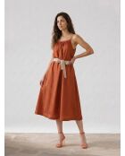 Robe brillante en Lin mélangé Nahla terra