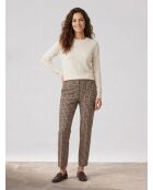 Pantalon Padelta 7/8 ème à carreaux beige
