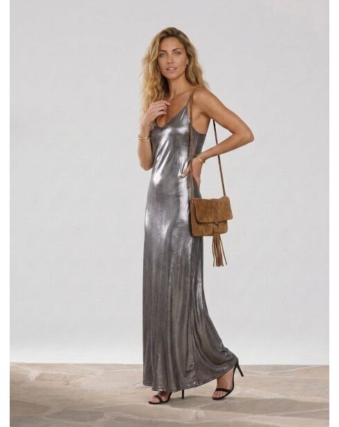 Silbernes Kleid Qarelli