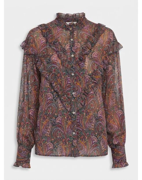Blusa estampada en cachemir multicolor