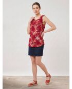 Hawai-Top mit pinkem Tropenprint