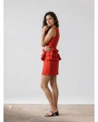Tess rot/orangefarbenes Kleid