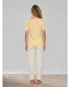 T-Shirt col bateau jaune