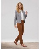 Veste en Laine mélangée Danila rayée bleu marine