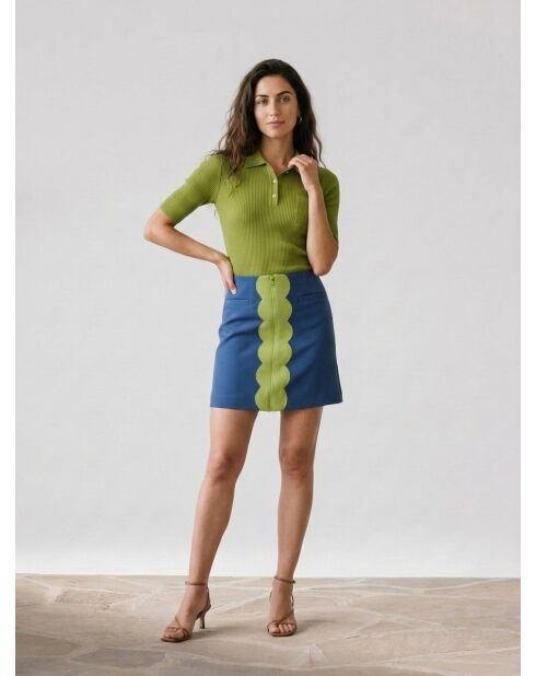 Blauw/groene Jada-rok