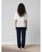 Lockeres ecrufarbenes T-Shirt aus 100% Bio-Baumwolle