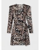 Rythm1 schwarzes bedrucktes Kleid
