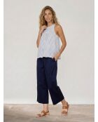Blaues bedrucktes Top Tomillo