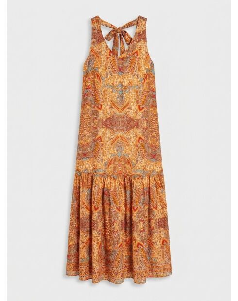 Sasha Papaye Maxikleid aus Seidenmix