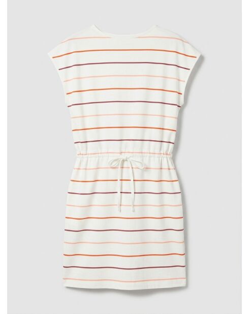 Vestido corto Marinière de algodón crudo