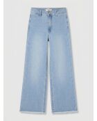 Hellblaue 7/8-Jeans mit hoher Taille