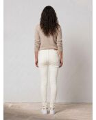 Weiße Slim-Jeans aus Baumwollleinen