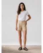 Beigefarbene Shorts Cassie aus einer Leinenmischung