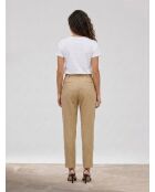 Beigefarbene Hose Philou aus Leinenmischung