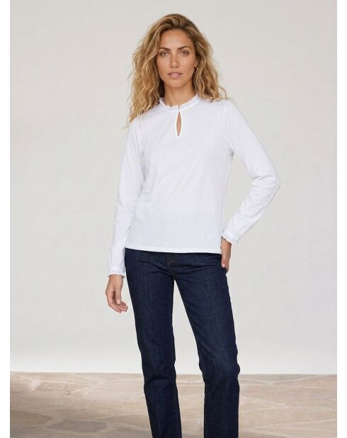 Witte blouse van 100% biologisch katoen Martine