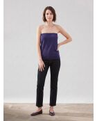 Bustier en Cachemire & Lurex myrtille