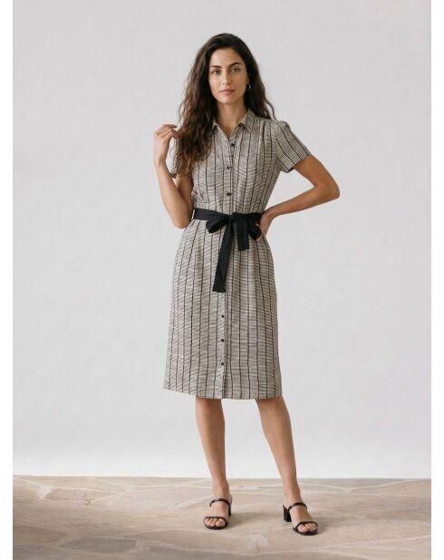 Vestido Dicka Smoke 100% lino