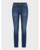 Slim Jeans aus Baumwollcanvas in Rohblau