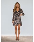 Rythm1 schwarzes bedrucktes Kleid