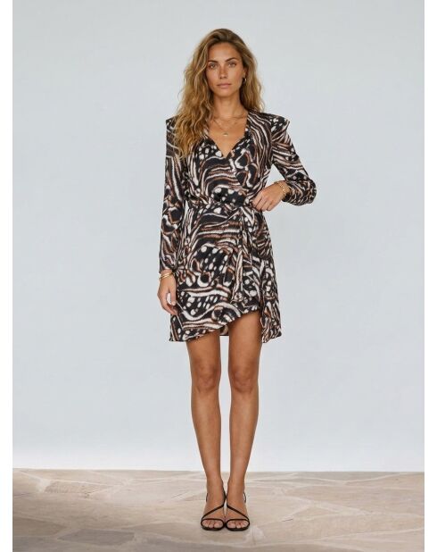 Rythm1 schwarzes bedrucktes Kleid