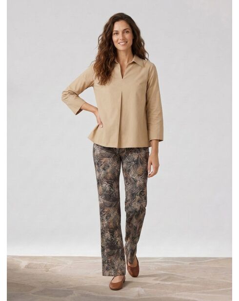 Blusa pop camel