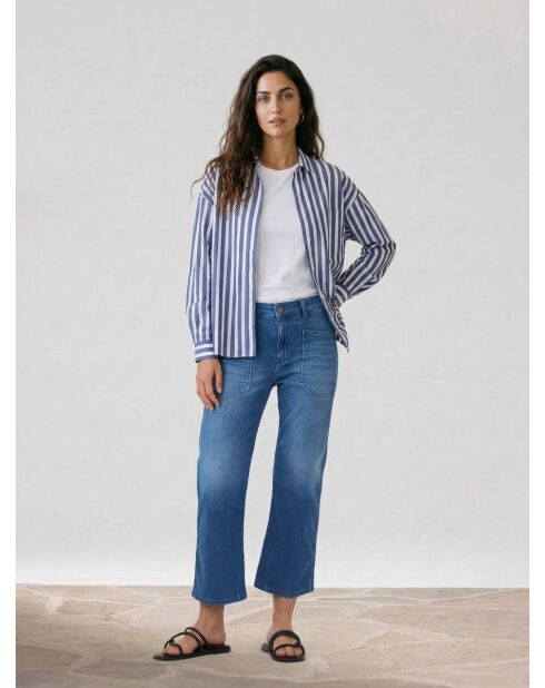 Jean wide-leg Georgia bleu