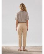 Blouse Brésil à rayures kaki/beige