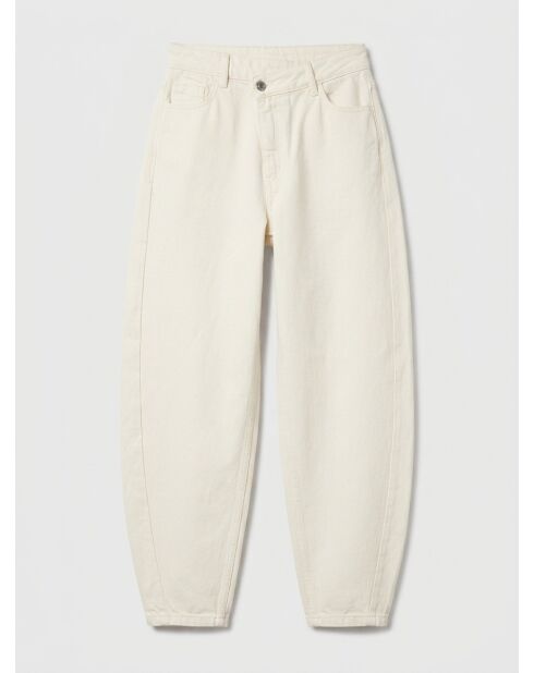 Ecrufarbene Bananenjeans