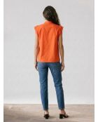 MC orange Baumwollbluse