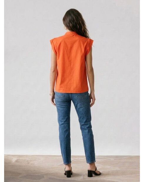 MC orange Baumwollbluse