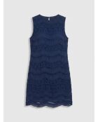Marineblaues Baumwollkleid Carla