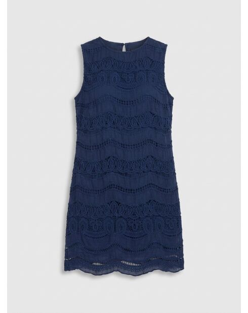Marineblaues Baumwollkleid Carla