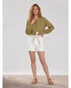 Weiße Soeli Jeansshorts