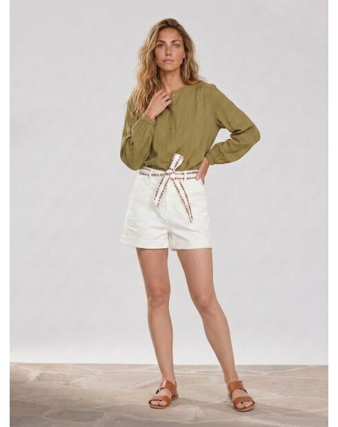 Pantalones cortos vaqueros Soeli blancos