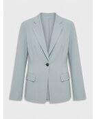 Veste en Laine mélangée avec bouton fantaisie bleu/gris