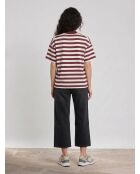 T-Shirt 100% Coton Bio rayé rouge/blanc