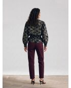 Beirut schwarz/mehrfarbig bedruckte Bluse