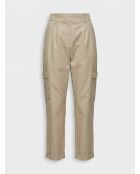 Beigefarbene Cargohose aus Baumwollsegeltuch