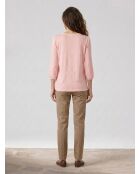 Camiseta Riko 100% lino rosa