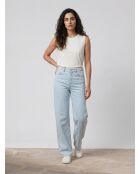 Hellblaue Widefit-Jeans mit hoher Taille