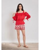 Top Léonie brodé rouge