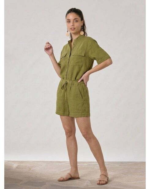 Camisa Citizen matcha 100% lino