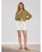 Weiße Soeli Jeansshorts