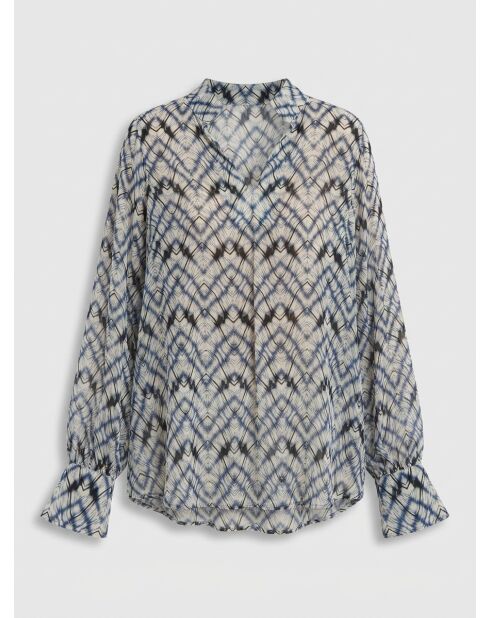 Blusa Mia índigo/crudo