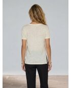 Cremefarbenes Lorelai T-Shirt aus 100% Leinen