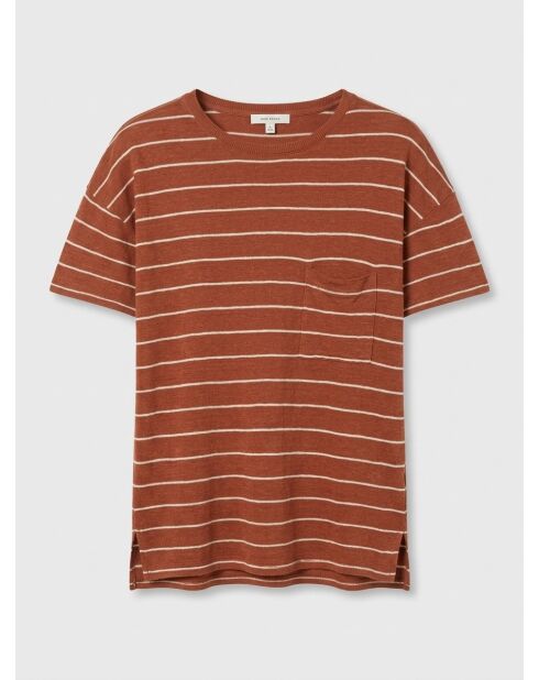 T-Shirt 100% Lin Cinthia marron